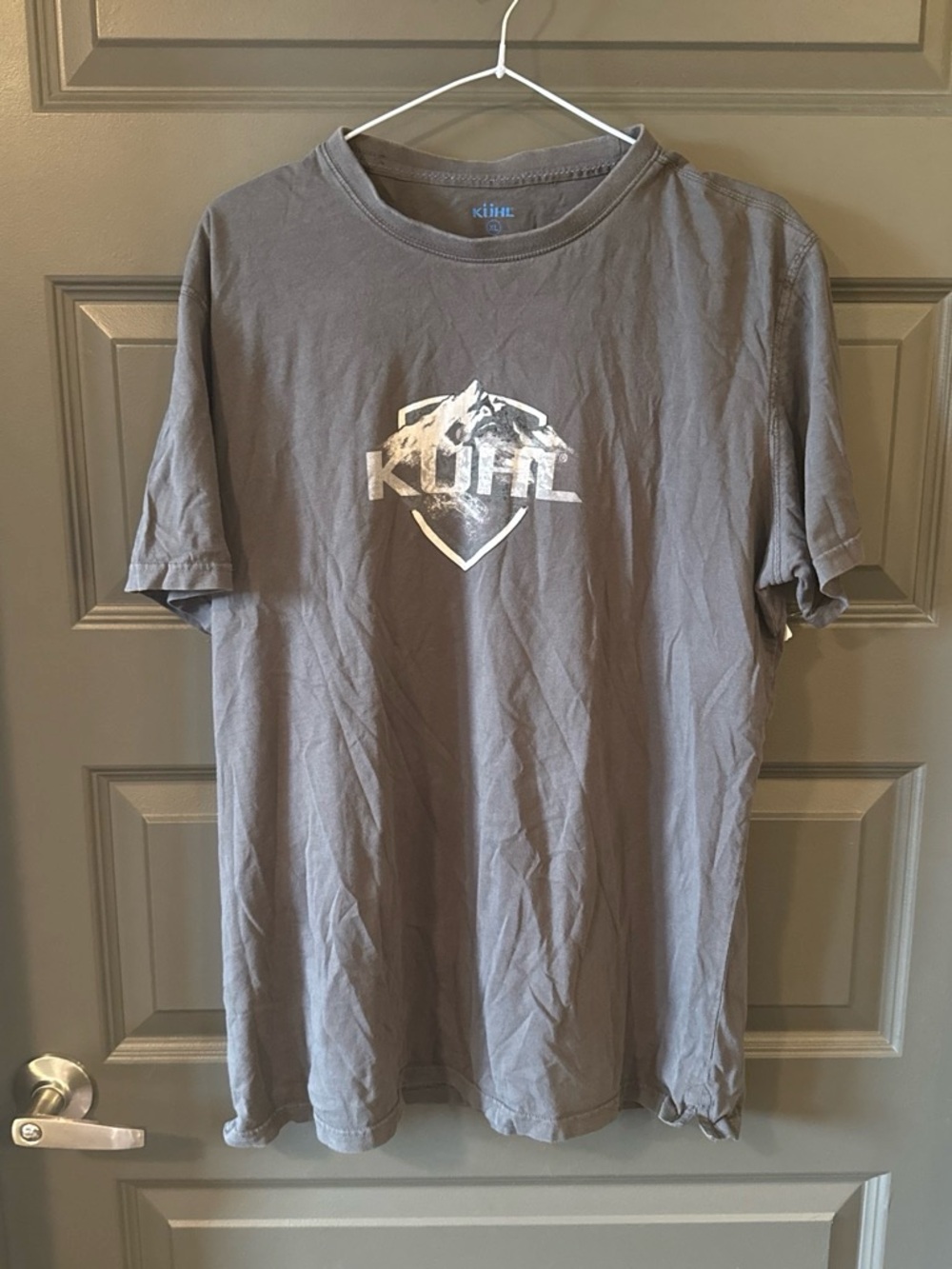 Kuhl Wildfibre Graphic T-Shirt - Charcoal Grey / Mountain Shield - Size XL